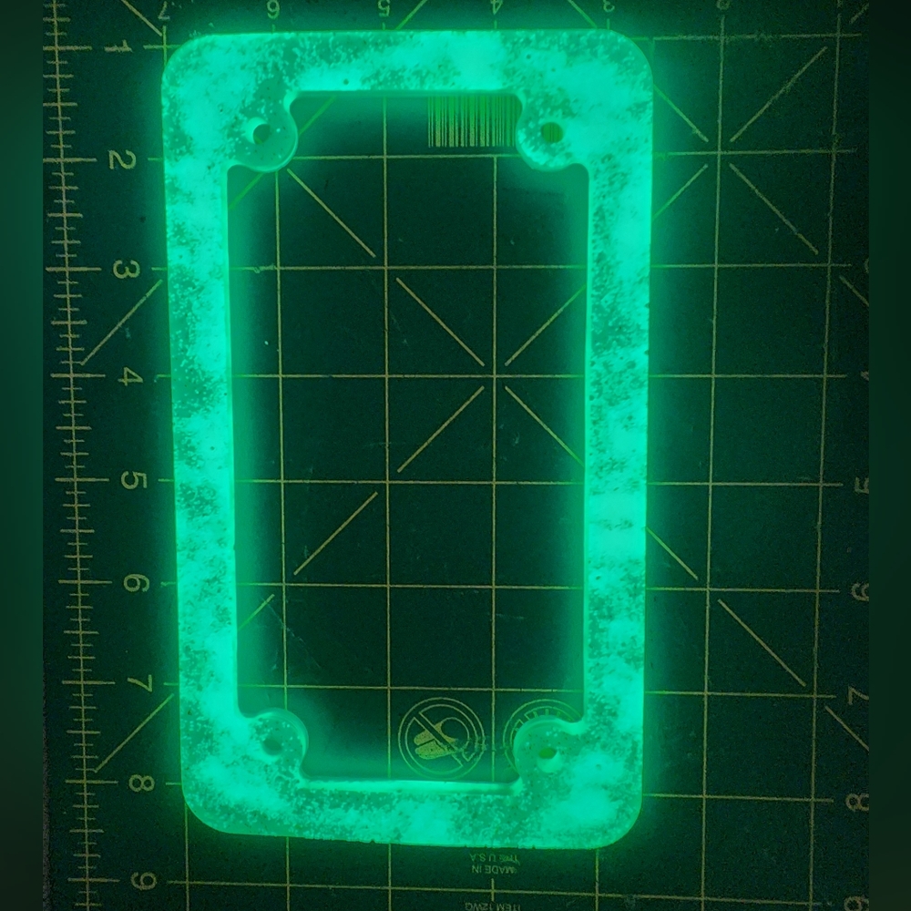 Glow in the dark motorcycle license plate